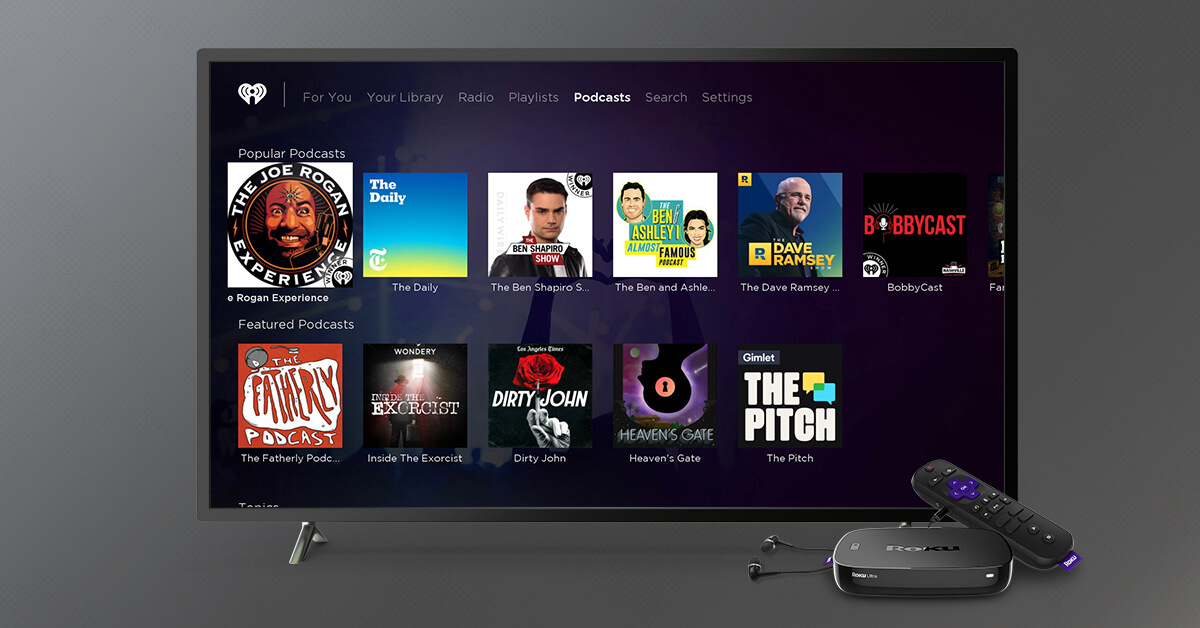 iTunes podcasts on Roku