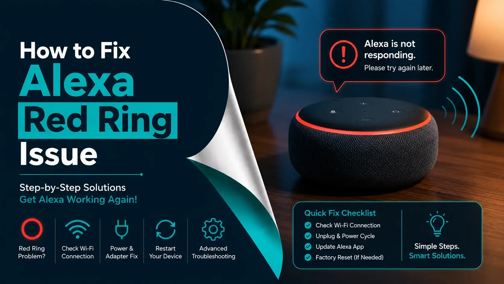 How to Fix Alexa Red Ring Issue