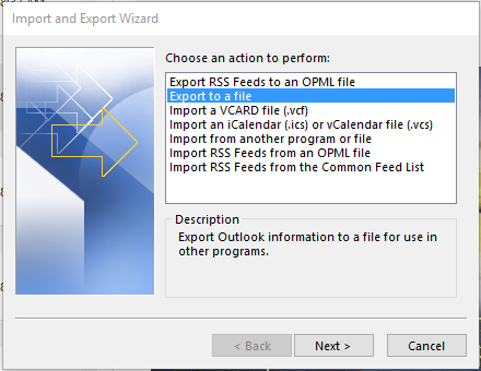 export a file