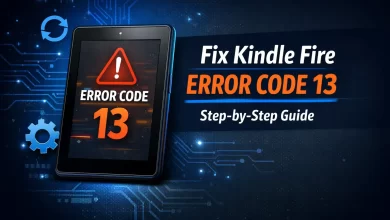 Kindle Fire Error Code 13