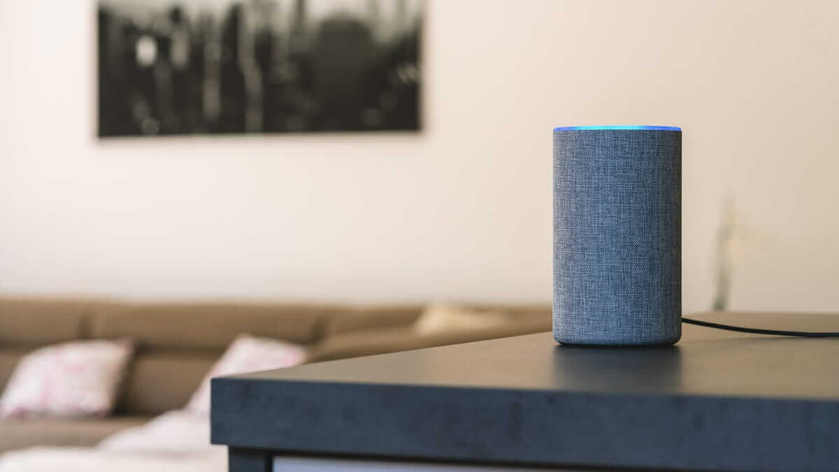 Alexa on Table in Home