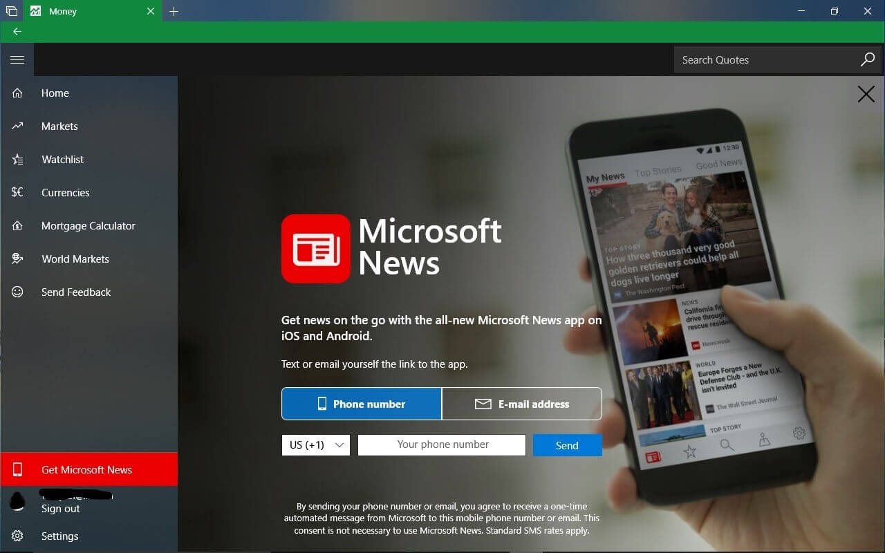 Microsoft News App