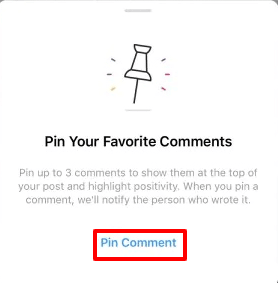 pin comment on andriod