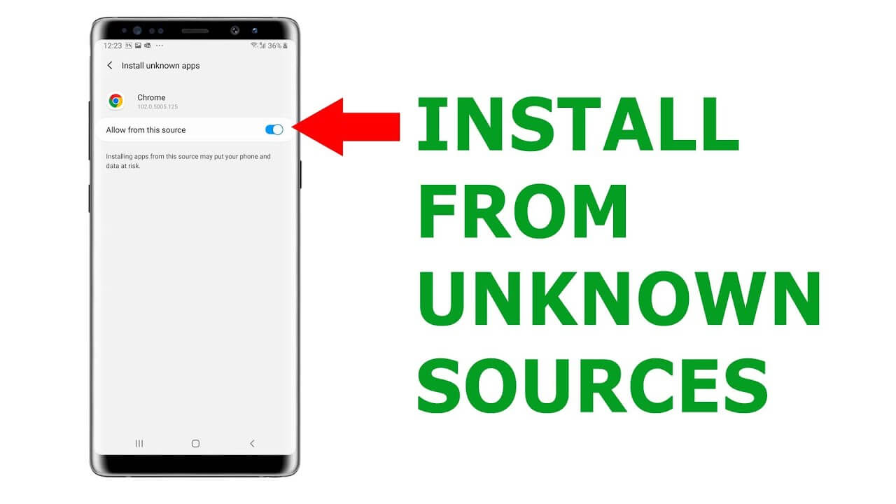 Allow App Installation from Unknown Sources