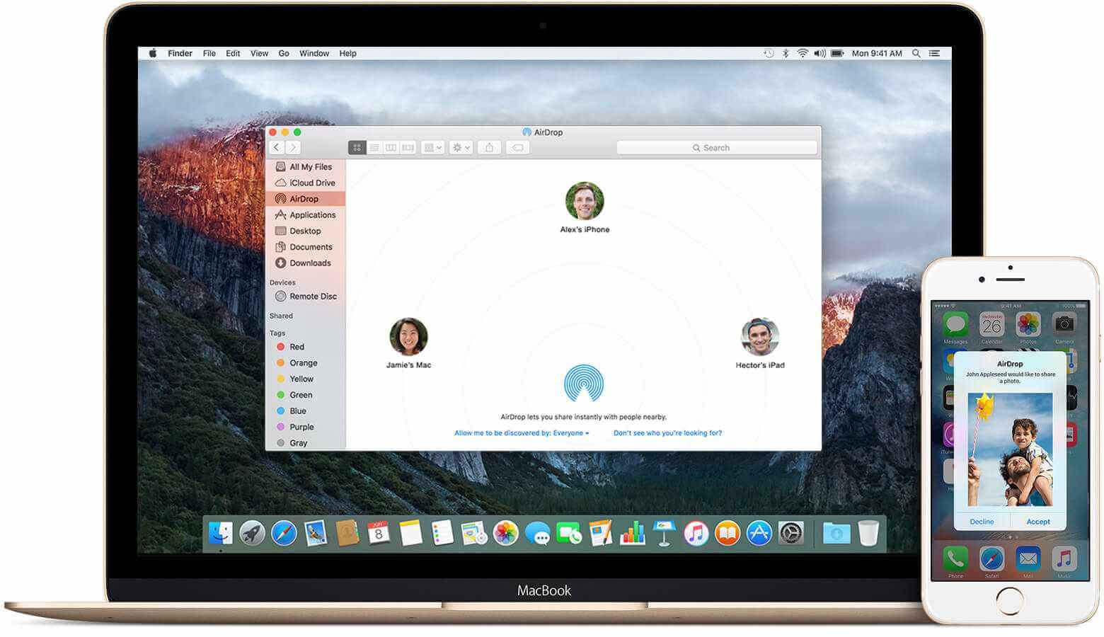 AirDrop from iPhone to Mac