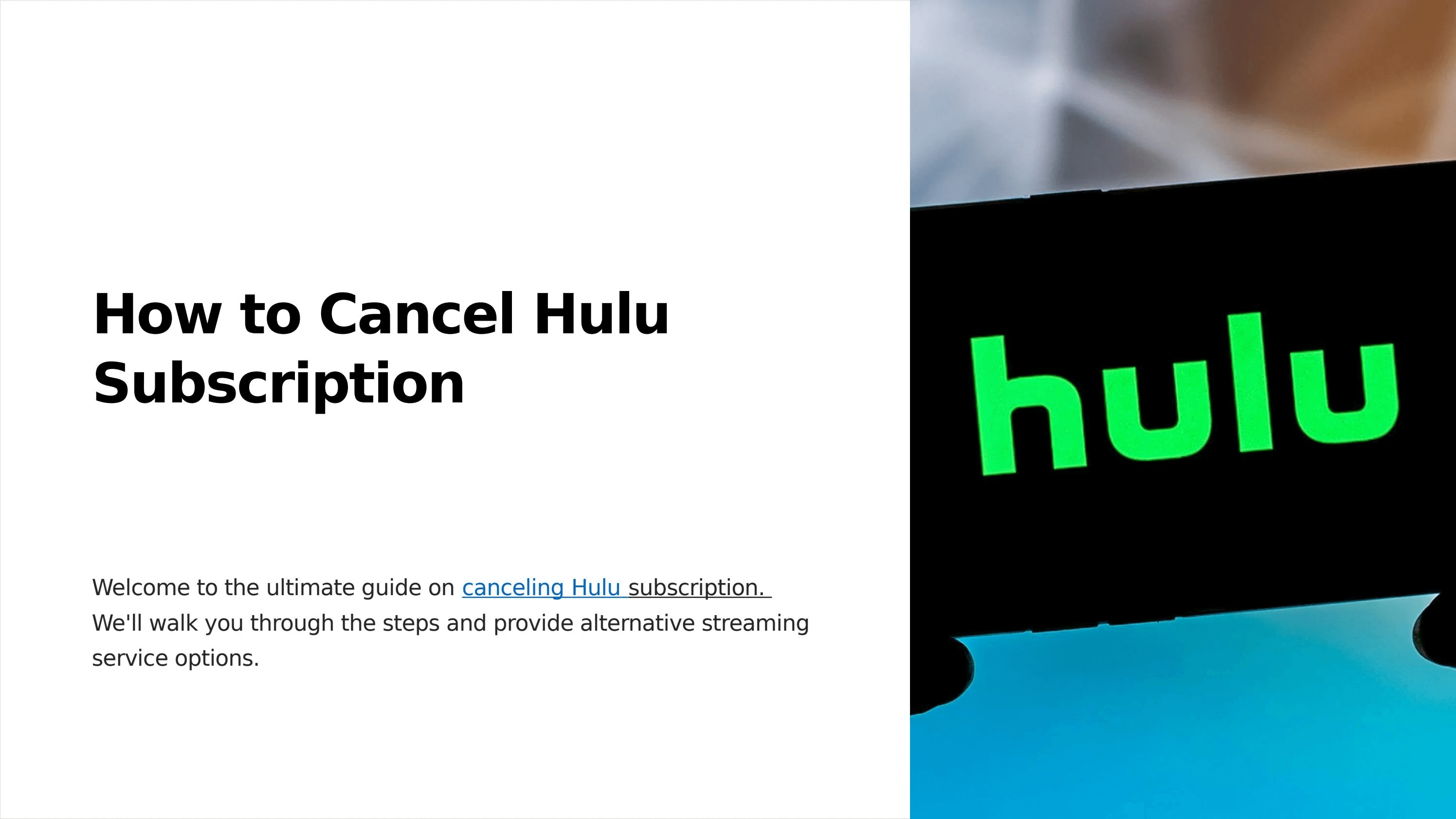 How to Cancel Hulu