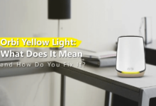 Orbi yellow light