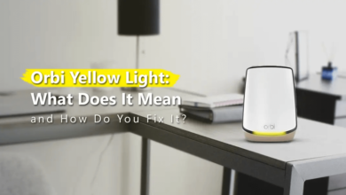 Orbi yellow light