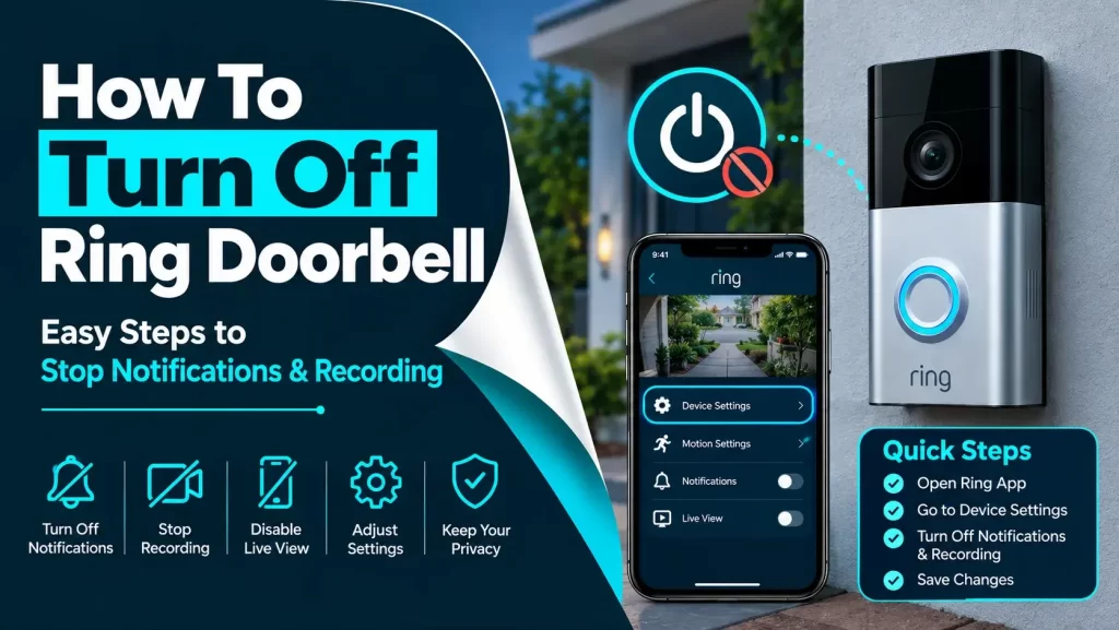 How To Turn Off Ring Doorbell - Disable Ring Doorbell