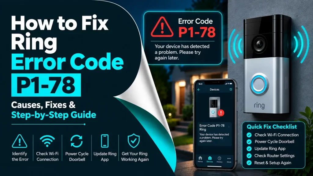 How to Fix Ring Error Code P1-78