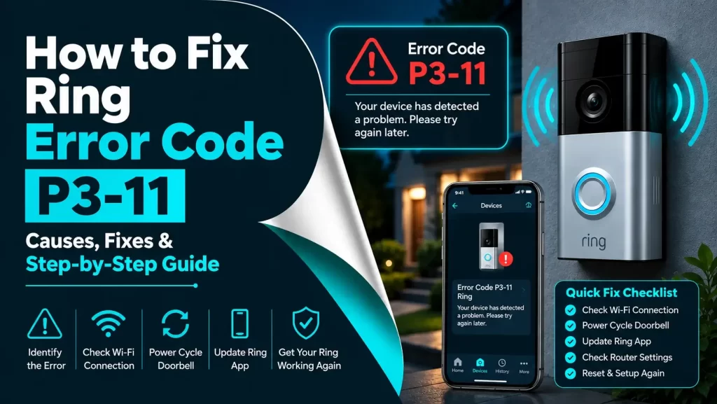 How to fix Ring error code P3-11