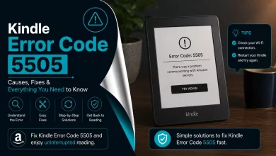 how to fix Kindle Error Code 5505