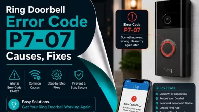 How to Fix Ring Doorbell Error Code P7-07