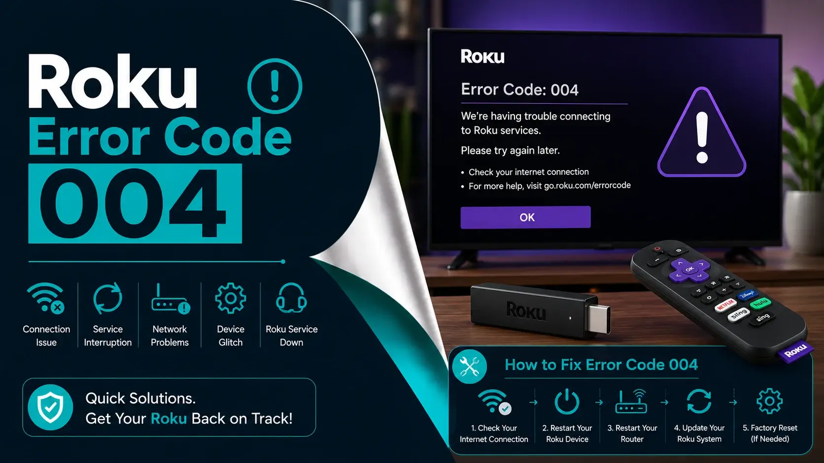 How to Fix Roku Error Code 004