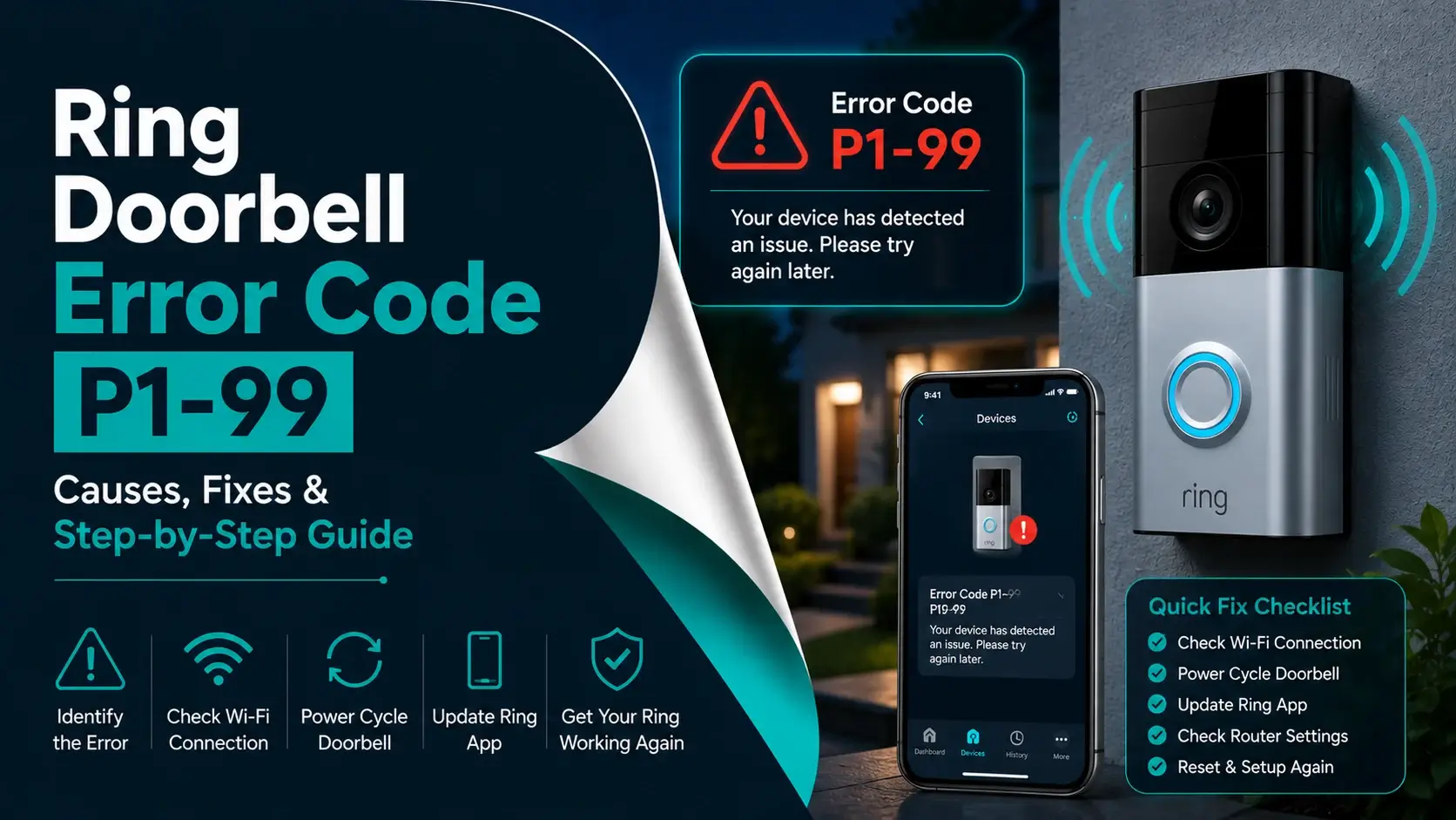 Fix Ring Doorbell Error Code P1-99